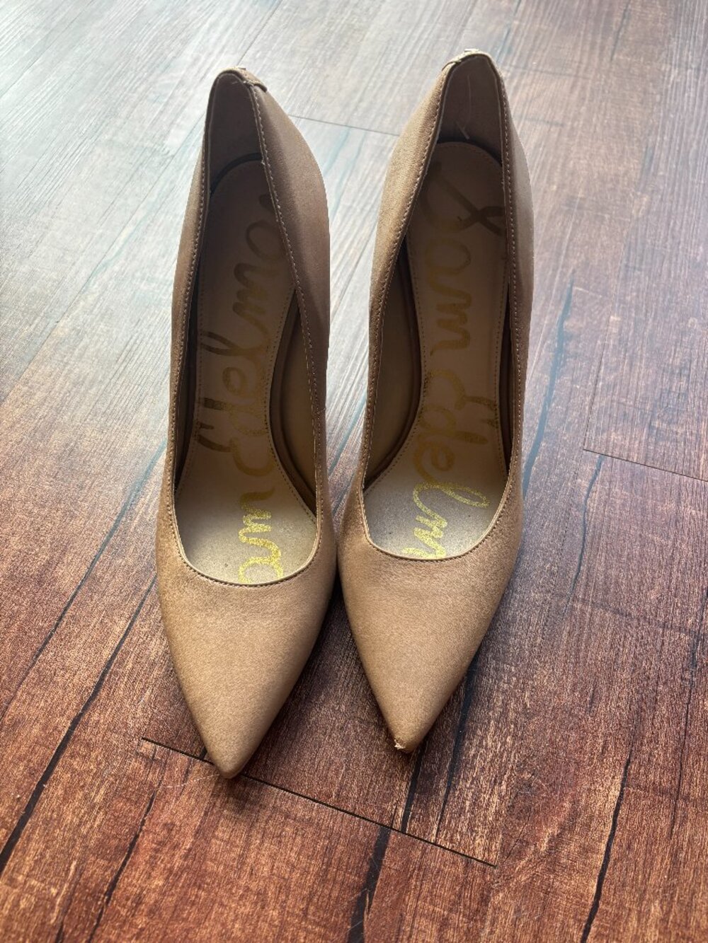 Sam Edelman Beige Pointed Toe Pumps